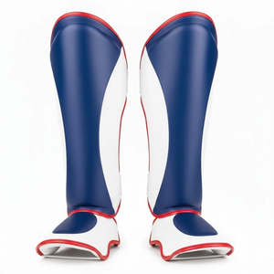 สนับแข้งหนังคุณภาพสูงแบบกำหนดเองสำหรับ MMA มวยไทย คิกบ็อกซิ่ง ป้องกันขา - Product Image 6