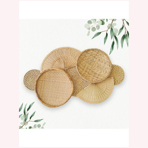 Décoration murale de luxe en rotin côtier et jonc de mer faits à la main Accent métallique de haute qualité pour intérieurs élégants - Product Image 3