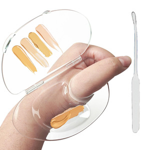 Outil de mélange de crème de polissage de miroir de spatule en acier à double extrémité de qualité chirurgicale pour palette de spatule cosmétique de maquillage et de beauté - Product Image 1