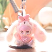 Pendentif Lapin Papillon Adorable, Peluche Douce, Breloque de Sac, Porte-clés, Cadeau d'Anniversaire, Décoration de Fête, Collection Tendance