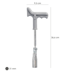 Chiave Articolata per Candele 21 mm. Con Mango T - Product Image 2