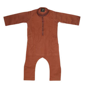 Costume Shalwar brodé pour garçons - Cuivre - Product Image 1