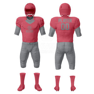 Uniformes de Fútbol Americano Personalizados Más Vendidos, Conjuntos Impresos Transpirables de Manga Corta, 100% Poliéster de Secado Rápido - Product Image 1