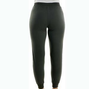 Meilleur prix vêtements pour femmes pantalons pantalons taille haute en coton grande taille pantalons pour femmes couleur unie avec poche tenue décontracté - Product Image 2