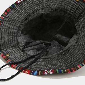 Grand chapeau de soleil en jean pour hommes de 60 à 65cm de circonférence pour les activités d'été en plein air comme la pêche, l'alpinisme et la protection solaire. - Product Image 4