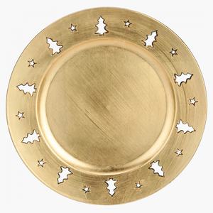 Plaque de Chargeur Moderne de Luxe Plaqué Cuivre Designer Bordure Ronde Plaque de Chargeur en Métal pour Décoration de Tables de Dîner de Mariage - Product Image 5