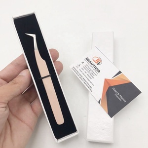 Beautivia International Pince à épiler professionnelle en acier inoxydable avec poignée diamantée - Product Image 3