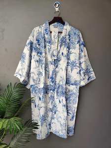 Bridesmaid Dressing Gown Floral Cotton Kimono <b>Robe</b> Lightweight Wedding Morning <b>Robe</b> - Product Image 3