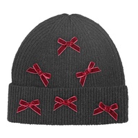 Gorro de Invierno con Lazo Bonito de Fábrica de Vietnam, Gorros con Parche de Logotipo Personalizado para Hombres y Mujeres, Gorros Cálidos al por Mayor