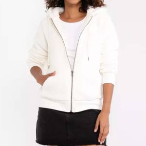 Sudadera con capucha y forro polar para mujer, Sudadera con capucha cálida y esponjosa con bordado de piel de Sherpa para mujer, Sudadera con capucha pesada de invierno para niñas - Product Image 1