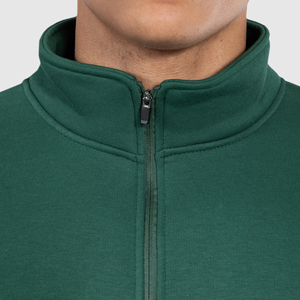 Sweats en coton demi-fermeture éclair pour hommes personnalisés de haute qualité Streetwear polaire thermique tricoté plaine teint Technique sweat à capuche sweat - Product Image 4