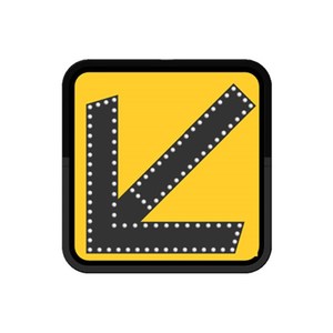 Panneau de signalisation routière LED AC 60 x 60 cm - Indicateur « Tourner à gauche » - Product Image 1