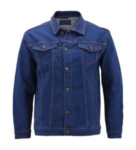 เสื้อแจ็กเก็ตยีนส์สำหรับผู้ชาย,เสื้อแจ็กเก็ตยีนส์ทรัคเกอร์ยืดได้หลายกระเป๋าแบบคลาสสิกสำหรับผู้ชายขายส่งและปรับแต่ง - Product Image 1