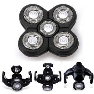 Afeitadora Eléctrica Recargable Clásica de 5 Cabezales, Afeitadora Rotatoria Negra Universal a Prueba de Agua para Rostro y Cuerpo de Hombre, Clasificación IPX7 - Product Image 5