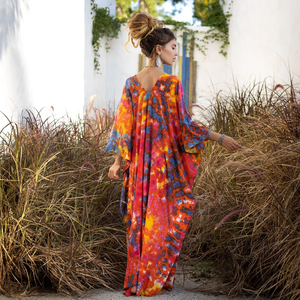 Hand Tie Dye <b>Kaftan</b> Simple Dress Stylish Elegant Holiday Dress Evening Dress Loose Fit Daily Party Vacation Dinner Women <b>Kaftan</b> - Product Image 6