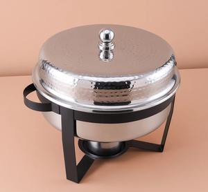 Modern Look <b>Sticker</b> Work Casserole Metal Hotpot Elegant Food Warmer Enamel Buffet Hot Pot <b>For</b> Homes Parties Hotels Villas Usage - Product Image 3