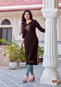 Fancy Heavy Embroidery Work Multi Color Ready-Made Kurti Collection for <b>Women</b> - Product Image 4