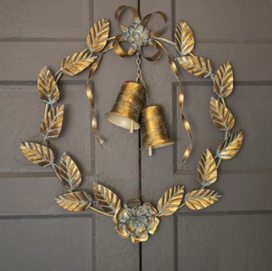 Precio al por mayor Guirnalda de metal Forma redonda de metal Guirnalda de Navidad Puerta delantera Guirnalda de Navidad multicolor para la decoración de la puerta - Product Image 6