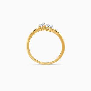 GIVA Heer Collection Gold-Bonded Souls Lab-Anillo de diamantes cultivados-Accesorio de moda Premium - Product Image 1