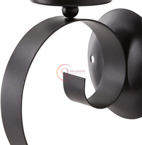 Wall mounted candle <b>holder</b> Metal wall sconce with glass votive Rustic candle Decorative wall candle <b>holder</b> <b>Black</b> Modern - Product Image 2