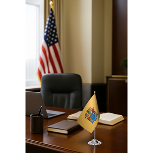 Drapeau de l'État du New Jersey avec impression numérique et mât en aluminium - Product Image 2