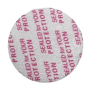 1000 Joints sensibles à la pression Filetage 58 mm | Application manuelle sans machines | Revêtement en PET/verre | Sécurité pour l'alimentation et la pharmacie - Product Image 1