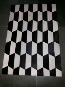 <b>LEATHER</b> HUNT Luxury Natural Cowhide <b>Leather</b> Handcrafted Embossed Comfortable <b>Cushion</b> Cover Carpet Ethically Produced - Product Image 5