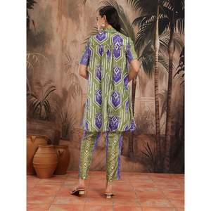 Vestido Largo Informal de Verano para Mujer, Estampado Verde, de Chinnon, Transpirable, para Ocasiones Diurnas, Tallas XS a 5XL, ODM - Product Image 3