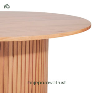 Latest Design Modern Luxury Wooden <b>Round</b> Dining <b>Table</b> Custom Teak Mahogany Sungkai Solid Wood <b>Table</b> <b>Top</b> for Restaurant Furniture - Product Image 4