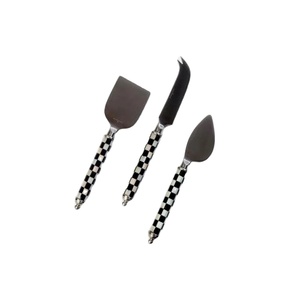 Juego de cuchillos dorados para queso con mango de mármol, espátula de mantequilla de Metal, cuchillos para el hogar, cocina, fiestas, pastel, rebanador de frutas y verduras - Product Image 5