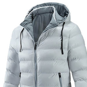 Veste en duvet Veste matelassée légère à manches longues et résistante à l'eau Vestes matelassées avec poche chauffe-mains - Product Image 4