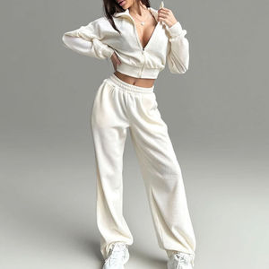 Sweat à capuche personnalisé pour femme, imprimé, respirant, écologique, 100% coton, avec fermeture éclair, détails de passepoil à double boucle, cordons de serrage - Product Image 2