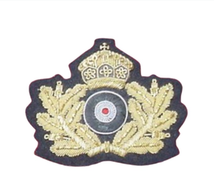 Custom Embroidered 100% <b>Wire</b> Uniform Accessories Imperial Hats <b>Wreath</b> With Crown Gold Badge - Product Image 1