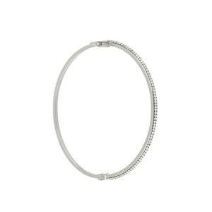 Pulsera de Brazalete Clásica para Mujer Del Pia Srl, Cristales Blancos de Alta Calidad, 51x61mm, Chapado en Oro de 18K, Plata de Ley 925, Venta al Por Mayor - Product Image 1