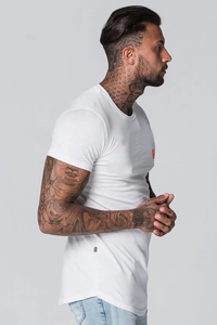 เสื้อยืดแขนสั้นลำลองฤดูร้อนแบบสั่งทำได้ หลายสี ขนาดใหญ่พิเศษ 300 กรัม ผลิตจากผ้าฝ้ายออร์แกนิค 100% ขายส่งแบบดรอปชิปปิ้ง - Product Image 2