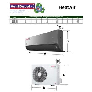 มินิสปลิตสำหรับโรงเรียน, MXHET-004, 24000BTU, 2 ตัน, R-410A - Product Image 2