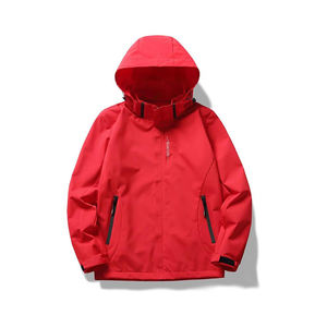 Chaqueta cortavientos impermeable con capucha para hombre, impermeable ligero de carcasa suave para exteriores, ropa deportiva para senderismo y correr - Product Image 1