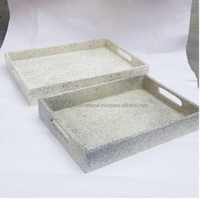 Plateaux alimentaires en bois d'acacia plateau de service de fruits planches avec poignée plateau à pain plateau de service - Product Image 5