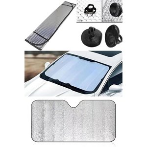 Parasol reflectante para parabrisas de coche con ventosas, cortina protectora - Product Image 3