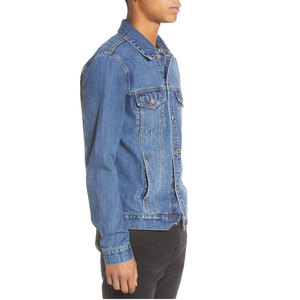 Veste classique personnalisée délavée pour homme Vêtement d'extérieur décontracté Bon tissu Veste en jean tendance pour homme - Product Image 4