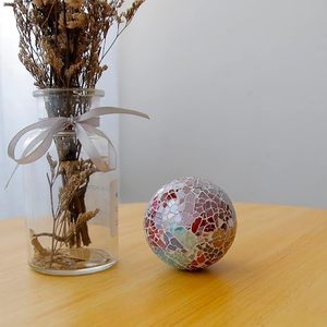 Esfera de cristal de mosaico precioso, diseño creativo, bolas decorativas para el hogar, artesanías, adornos de bolas doradas, regalo de decoración del hogar - Product Image 5