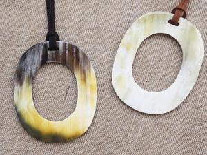 Collier pendentif en corne de buffle, bijoux tribaux naturels et durables pour femmes, haute qualité - Product Image 5