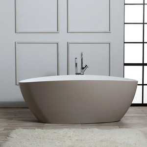 Free-standing Beige Marble Resin Rome Bathtub Premium Quality <b>Tubs</b> - Product Image 1