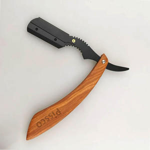 Navaja de afeitar de barbero de hoja recta, soporte para navaja de afeitar, plegable, de acero inoxidable, para afeitar el cabello - Product Image 1