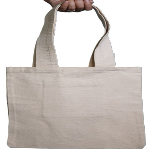 Bolsa de Tela de Algodón Orgánico Ecológica Mediana con Cierre de Botón y Cremallera, Logotipo Personalizado Impreso, Bolsa de Compras Promocional al por Mayor - Product Image 4