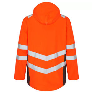 Veste de sécurité imperméable haute visibilité réfléchissante légère en polyester à fermeture éclair complète pour vêtements de travail pour hommes - Product Image 2