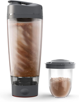 Bouteille puissante rechargeable Shaker pour shakes protéinés lisses, comprend le stockage de suppléments, sans BPA, tasse de 600 ml