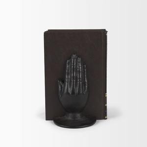 Unique Black Hand <b>Bookends</b> for Office Desk Study Table Living Room Display Hotel Reception and Creative Spaces From India - Product Image 4
