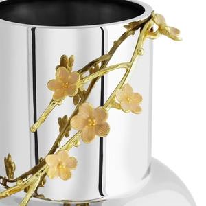 Florero de Metal DE BODA Retro europeo personalizado de fábrica con acentos florales dorados decoración de sala de estar de llegada superior - Product Image 6