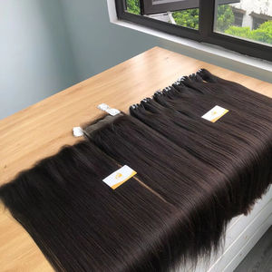 Minh Khang cheveux Vietnam offre le meilleur prix 100% extensions de cheveux humains bruts vague Style os droit grade vierge Remy peau trame - Product Image 1